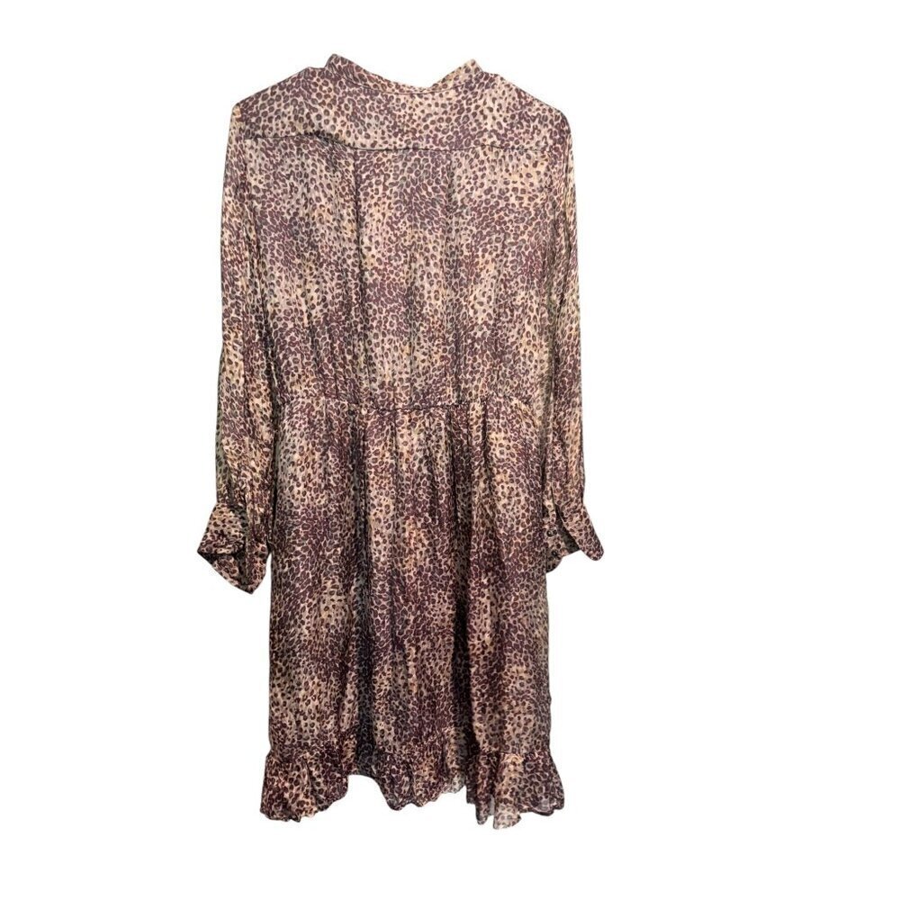MNG Mango Suits Women's Animal Print Sheer Layered Dress - Picture 3 of 7